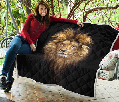 Leo Portrait Print Quilt