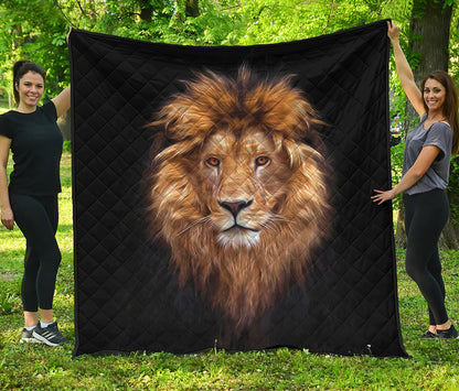 Leo Portrait Print Quilt