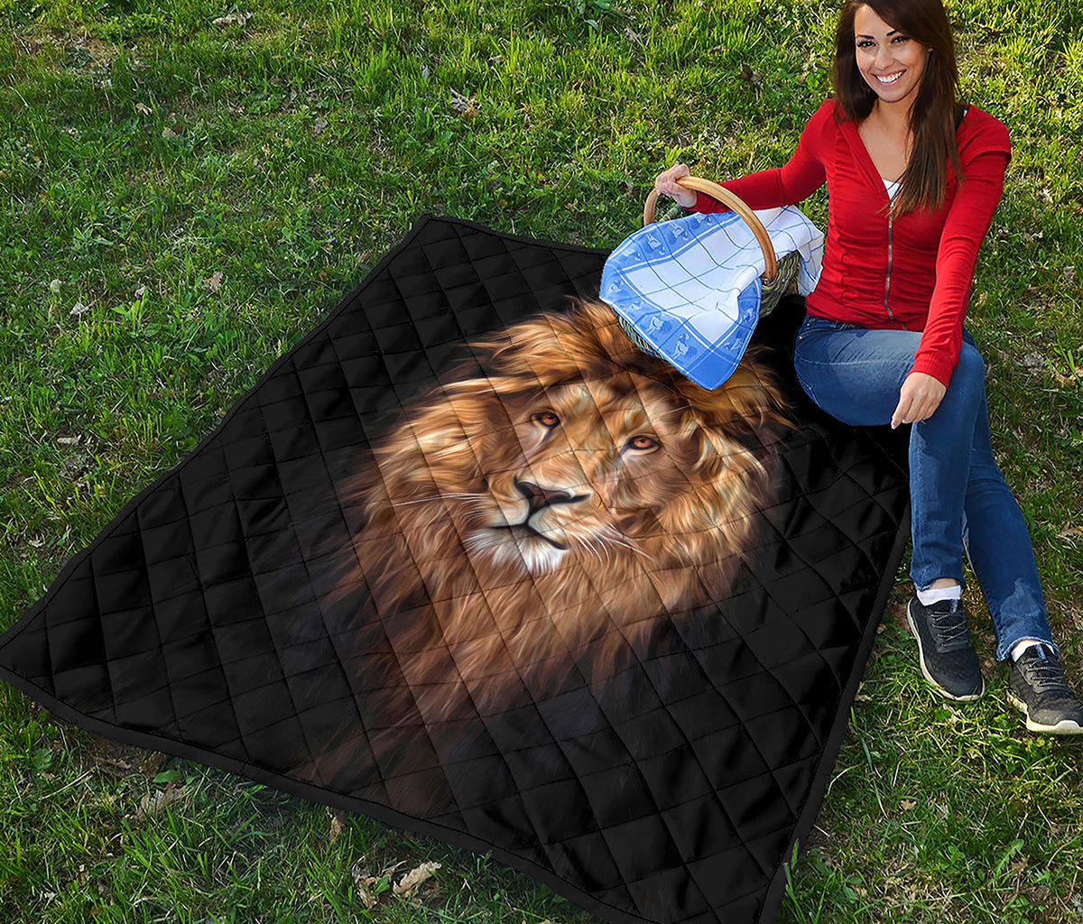 Leo Portrait Print Quilt
