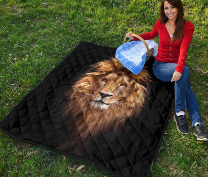 Leo Portrait Print Quilt