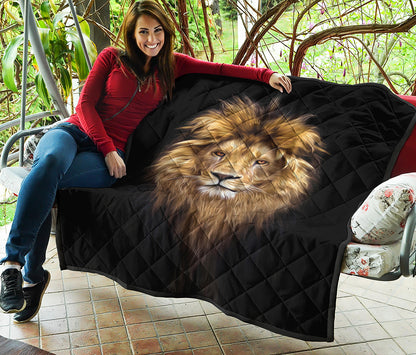 Leo Portrait Print Quilt