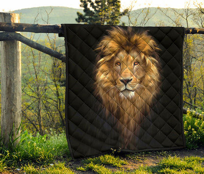 Leo Portrait Print Quilt