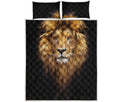 Leo Portrait Print Quilt Bed Set