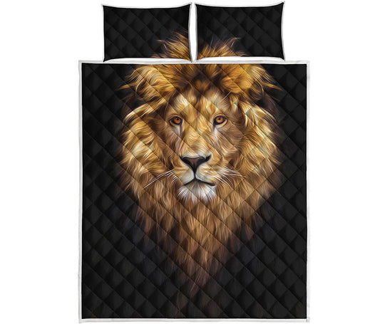 Leo Portrait Print Quilt Bed Set