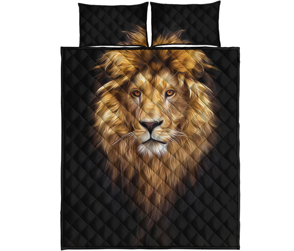 Leo Portrait Print Quilt Bed Set