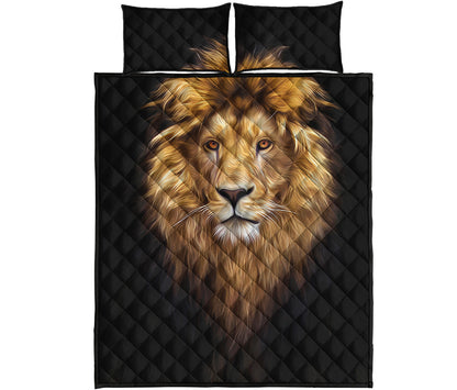 Leo Portrait Print Quilt Bed Set