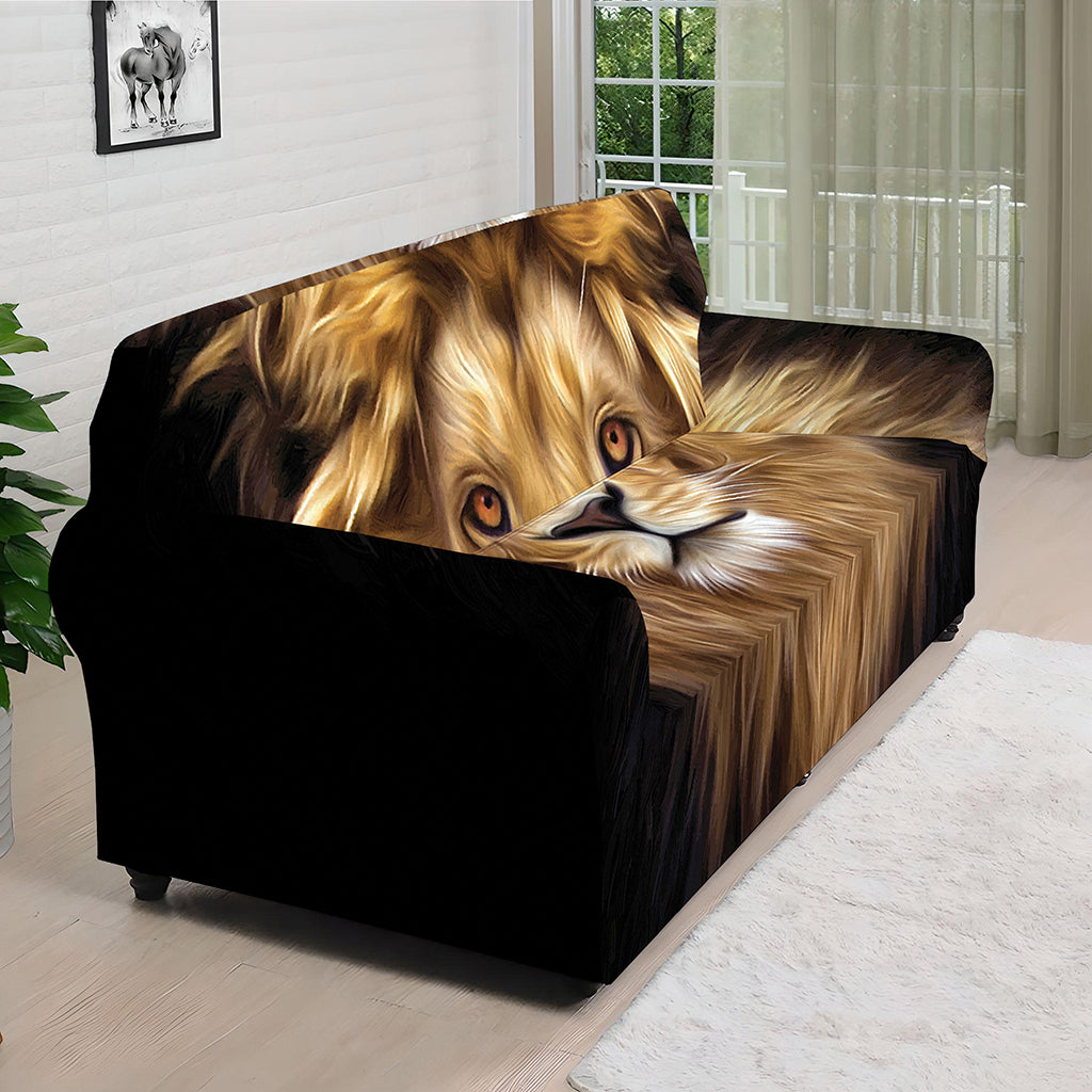 Leo Portrait Print Sofa Cover