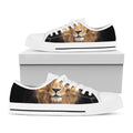 Leo Portrait Print White Low Top Sneakers