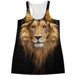 Leo Portrait Print Women's Racerback Tank Top