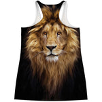 Leo Portrait Print Women's Racerback Tank Top
