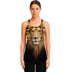 Leo Portrait Print Women's Racerback Tank Top