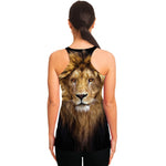 Leo Portrait Print Women's Racerback Tank Top