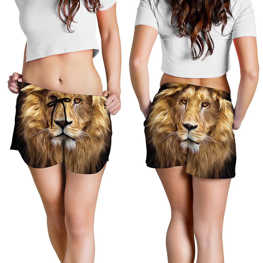 Leo Portrait Print Women's Shorts
