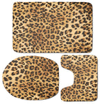 Leopard Pattern Print 3 Piece Bath Mat Set