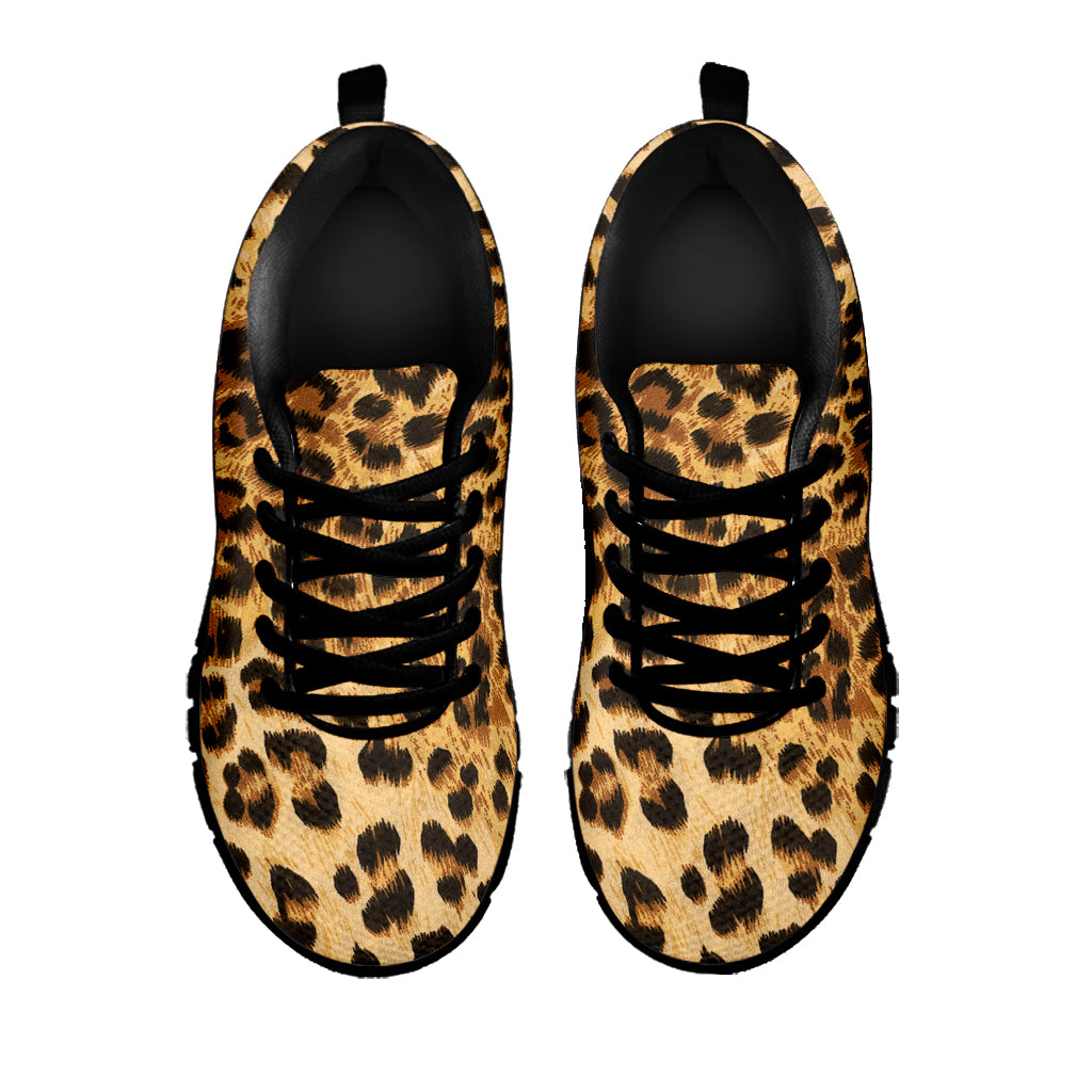 Leopard Pattern Print Black Sneakers