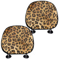 Leopard Pattern Print Car Headrest Covers