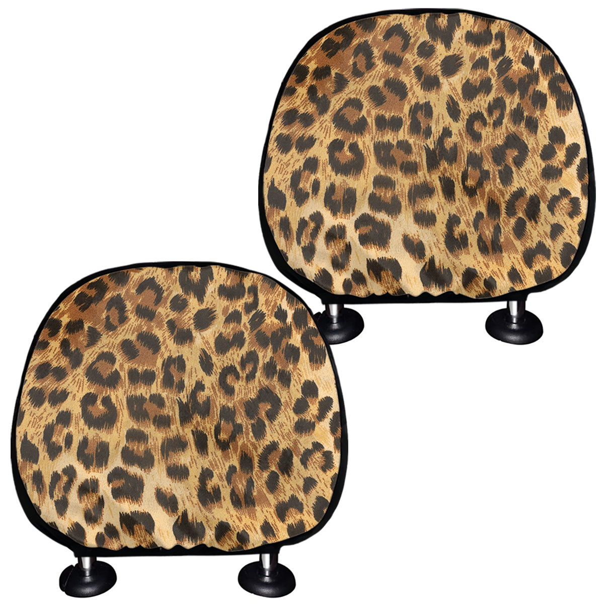 Leopard Pattern Print Car Headrest Covers