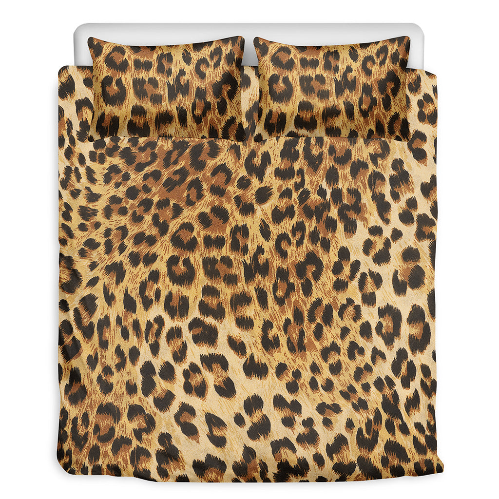 Leopard Pattern Print Duvet Cover Bedding Set