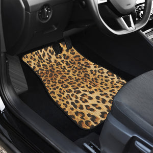 Leopard Pattern Print Front and Back Car Floor Mats