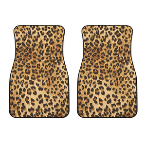 Leopard Pattern Print Front Car Floor Mats