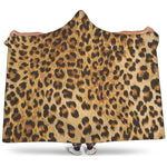 Leopard Pattern Print Hooded Blanket