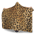 Leopard Pattern Print Hooded Blanket
