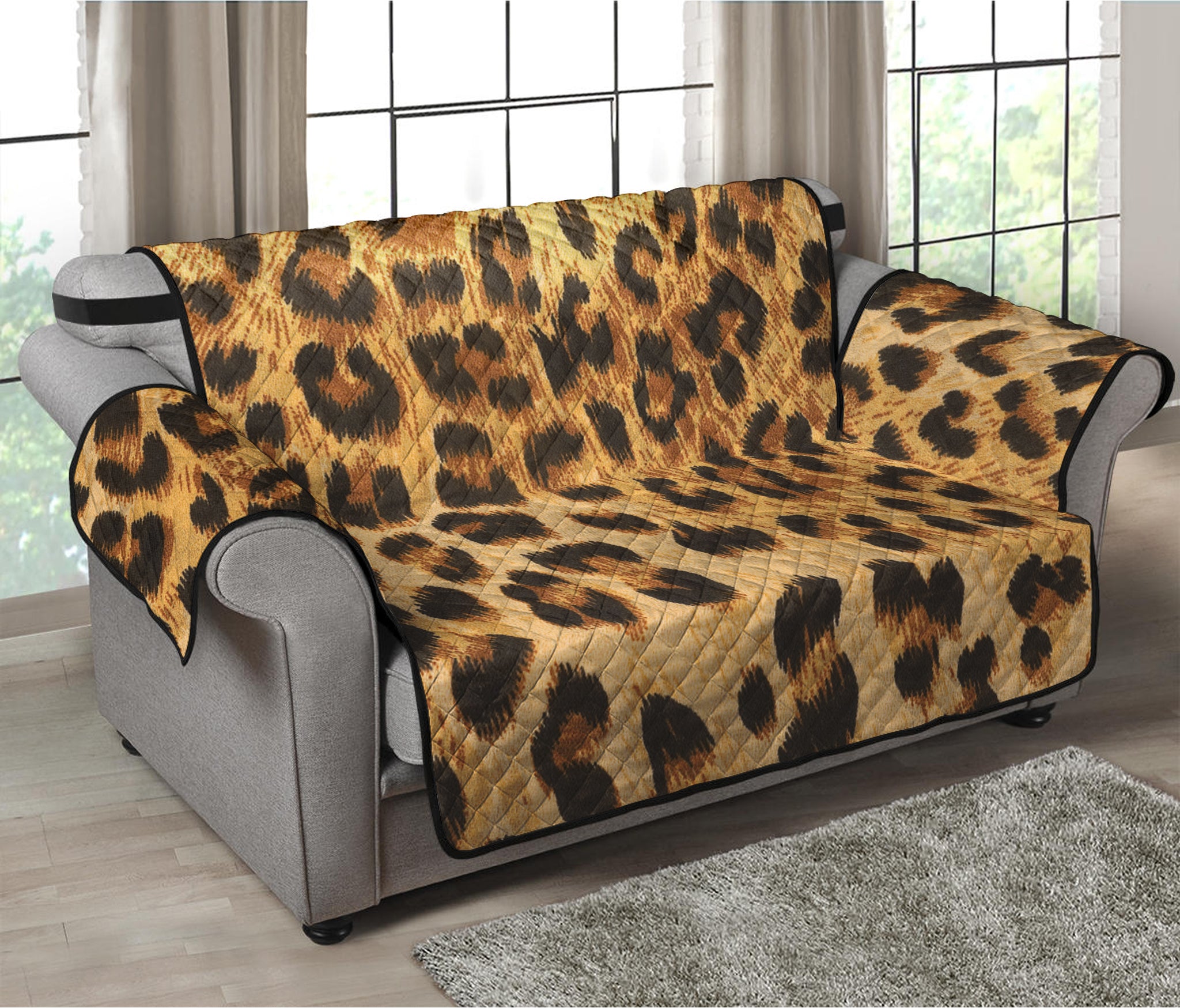 Leopard Pattern Print Loveseat Protector