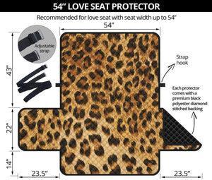 Leopard Pattern Print Loveseat Protector