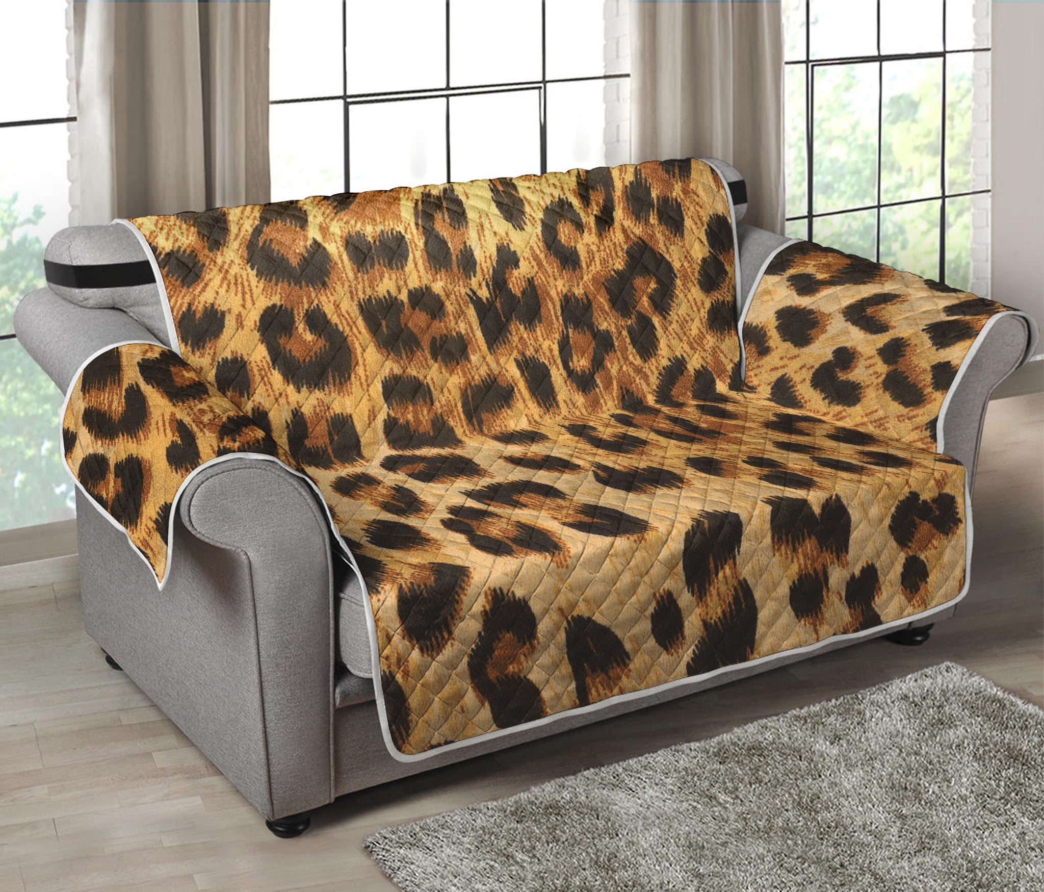 Leopard Pattern Print Loveseat Protector