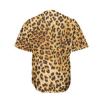 Leopard Pattern Print Men's Baseball Jersey