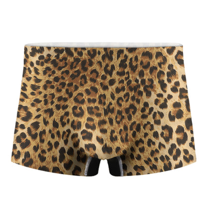 Leopard Pattern Print Men's Boxer Briefs