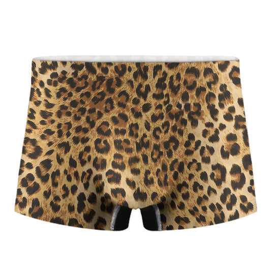 Leopard Pattern Print Men's Boxer Briefs