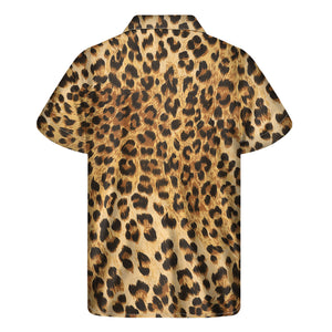 Leopard Pattern Print Men's Short Sleeve Shirt