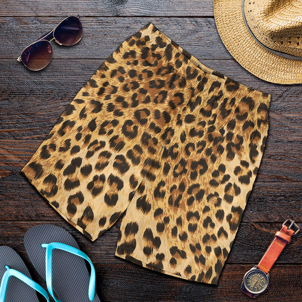 Leopard Pattern Print Men's Shorts