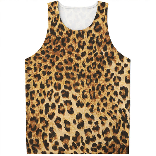 Leopard Pattern Print Men's Tank Top