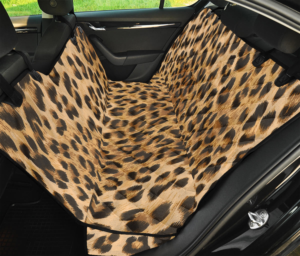 Leopard Pattern Print Pet Car Back Seat Cover