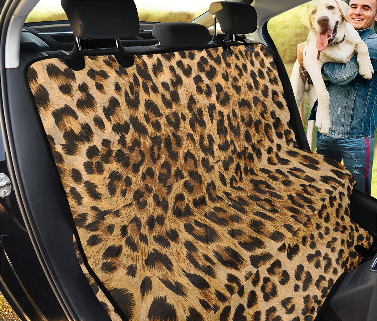 Leopard Pattern Print Pet Car Back Seat Cover