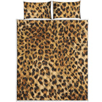 Leopard Pattern Print Quilt Bed Set