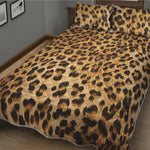 Leopard Pattern Print Quilt Bed Set