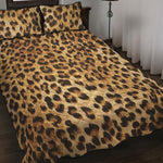 Leopard Pattern Print Quilt Bed Set