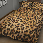 Leopard Pattern Print Quilt Bed Set