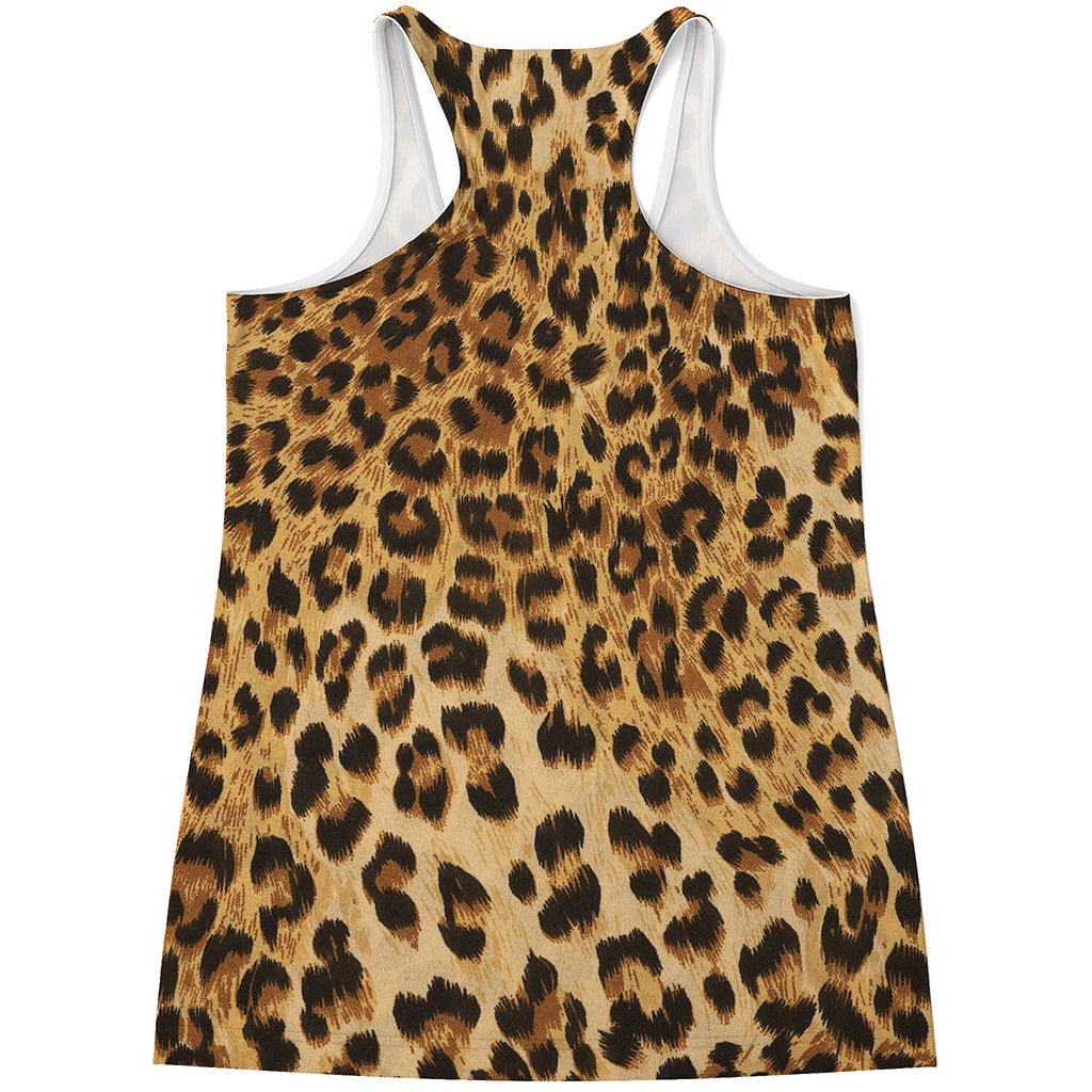Leopard Pattern Print Women's Racerback Tank Top