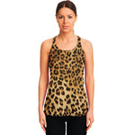 Leopard Pattern Print Women's Racerback Tank Top