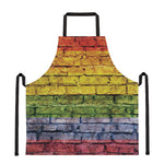 LGBT Pride Rainbow Brick Wall Print Apron