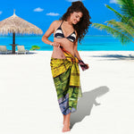 LGBT Pride Rainbow Brick Wall Print Beach Sarong Wrap
