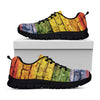 LGBT Pride Rainbow Brick Wall Print Black Sneakers