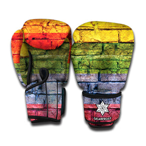 LGBT Pride Rainbow Brick Wall Print Boxing Gloves