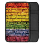 LGBT Pride Rainbow Brick Wall Print Car Center Console Cover