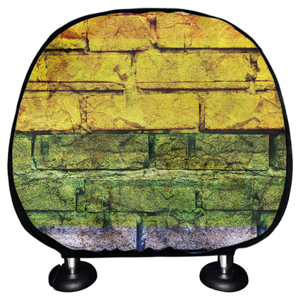 LGBT Pride Rainbow Brick Wall Print Car Headrest Covers