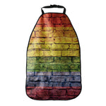 LGBT Pride Rainbow Brick Wall Print Car Seat Organizers
